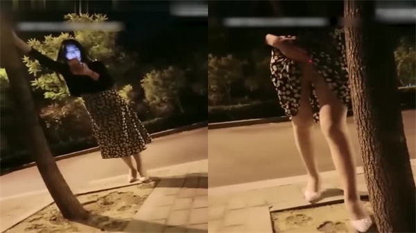 深夜野外欲火难耐！长腿美少妇被猛操，高潮淫叫声彻夜回荡！
