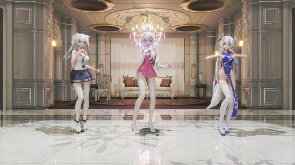 MMD05 汉服JK白丝骚女互舔 双重穴全开三倍高潮